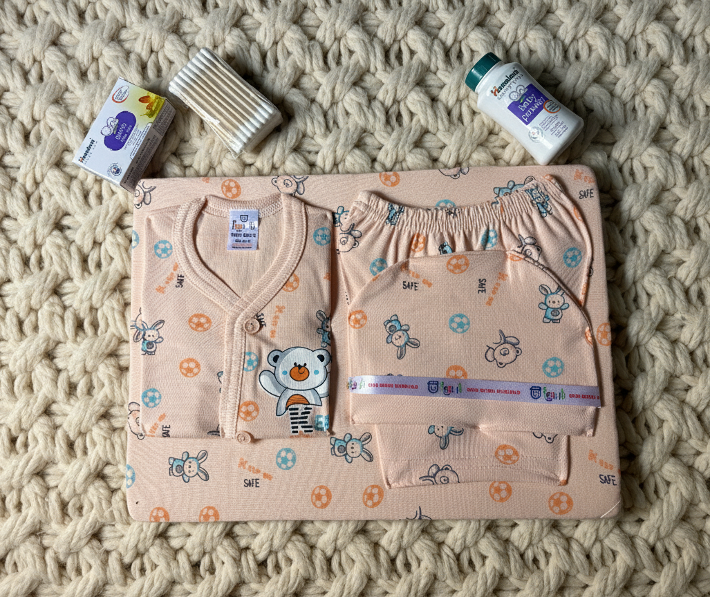 SnuggleCub Newborn Gift Set – Peach Edition