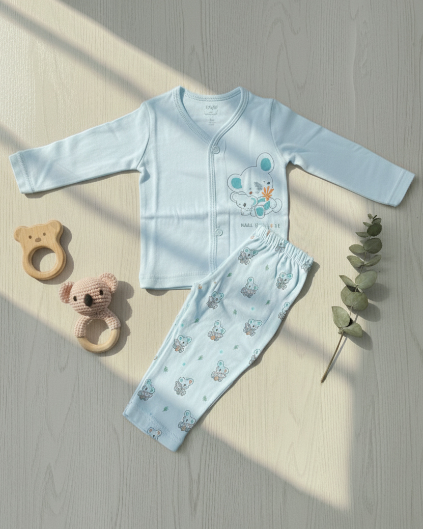 Light Blue Bear Baby Co-ord Set