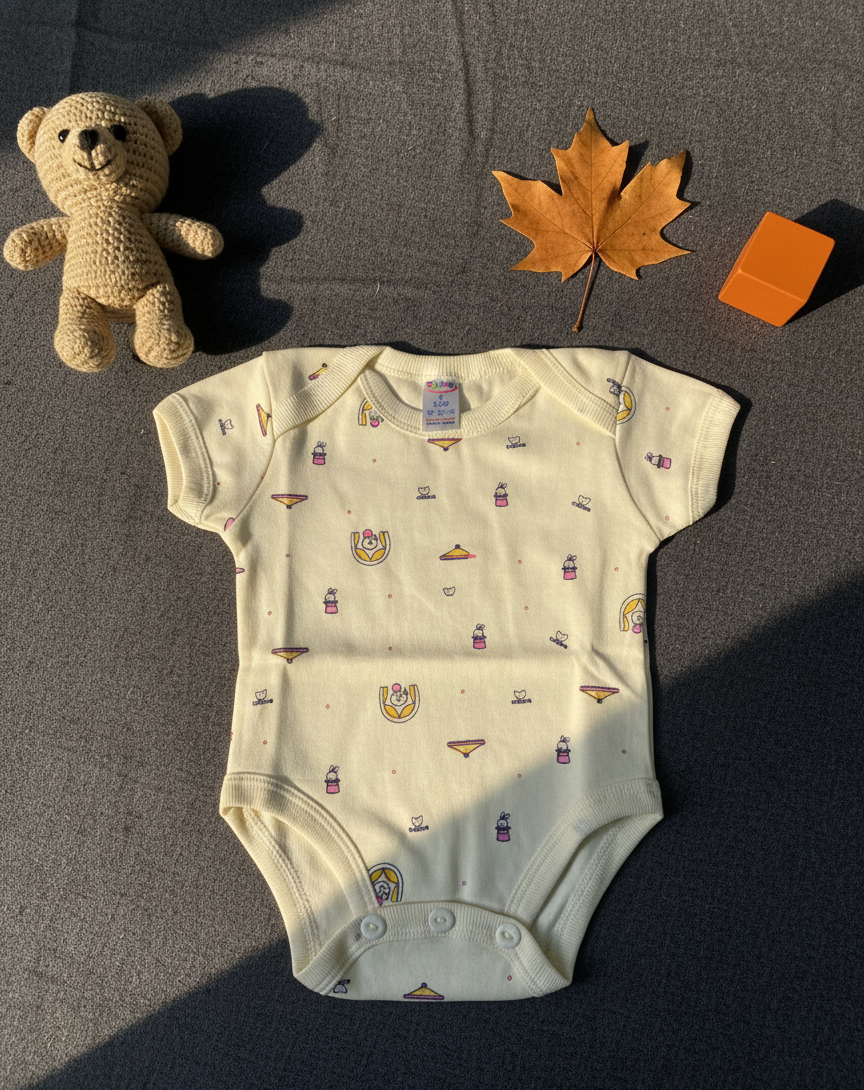 Light Yellow Baby Joy Onesies Baby Set