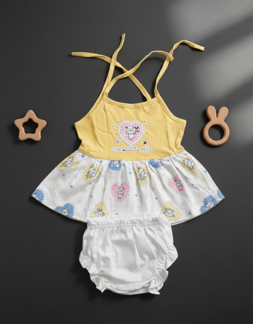 Baby Girl Yellow Frock Set