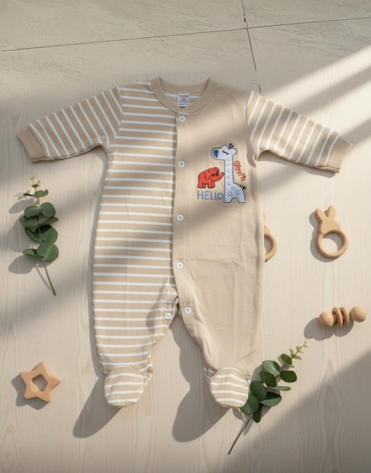 Beige Baby Romper
