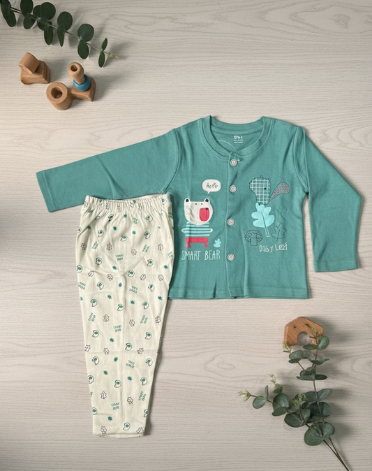 Smart Bear Teal Green Baby Set