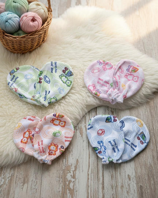 Tiny Snuggles Printed Baby Mittens