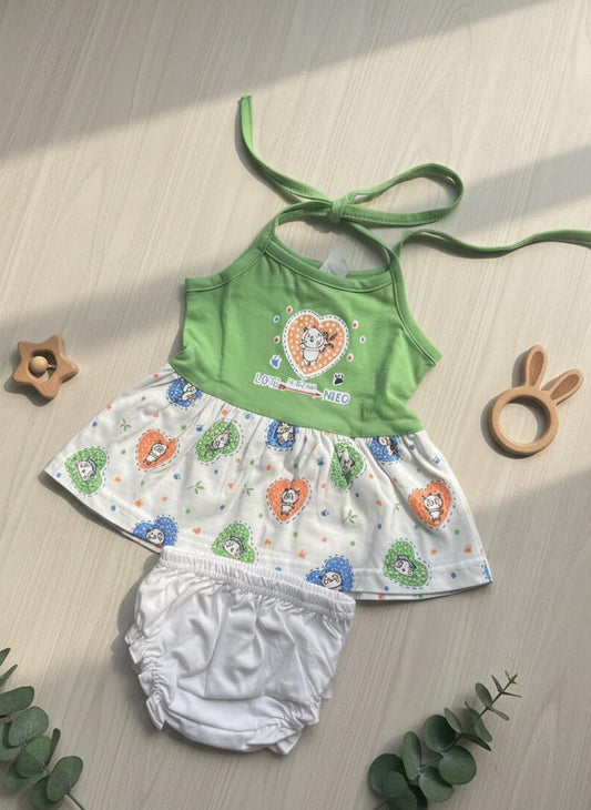 Baby Girl Green Frock Set