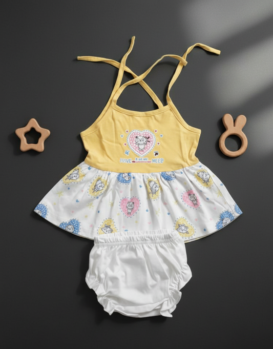 Baby Girl Yellow Frock Set